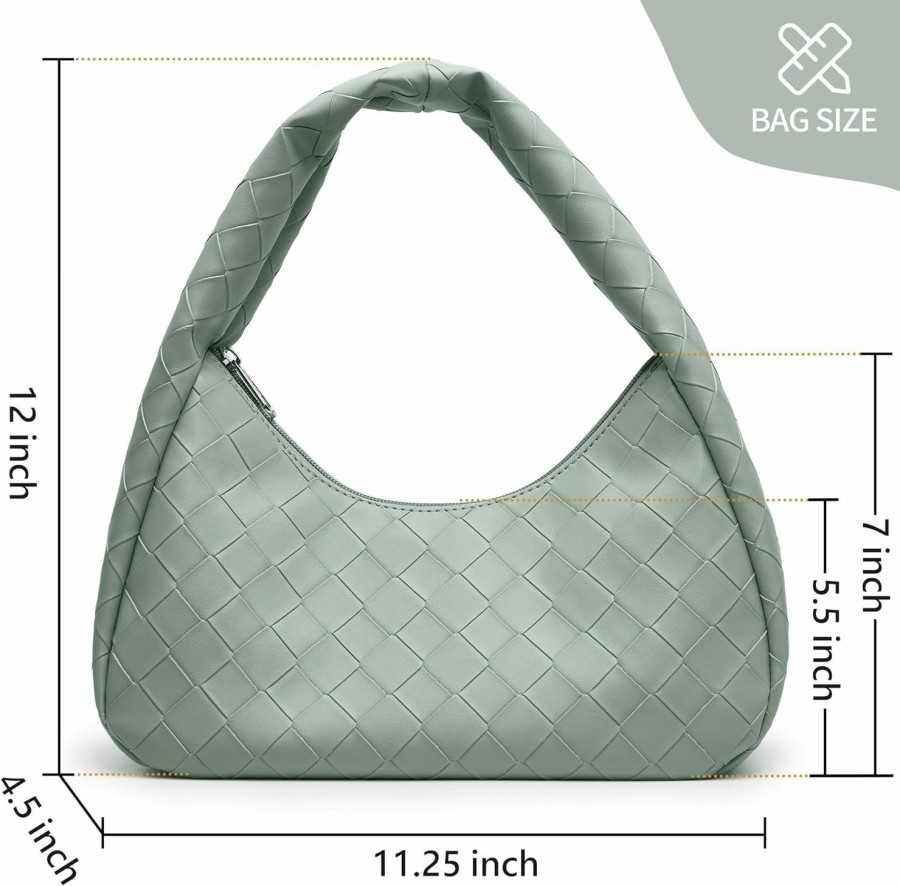 Hobo Handbags | KALIDI FANCY FOREST Shoulder Bags For Women,Cute Hobo Bag Tote Handbag Women'S Crossbody Handbags Fashion Mini Clutch Purse With Zipper Closure Casual Shopping Work Travel Green