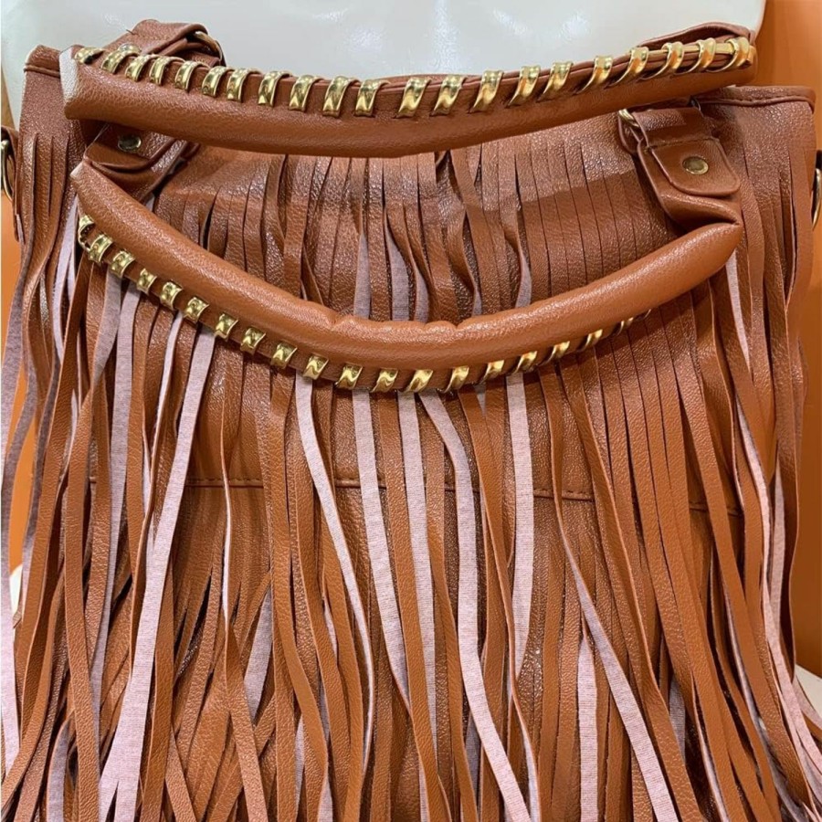 Hobo Handbags | Downupdown Downupdown Women Tassel Fringe Shoulder Bag Big Tote Messenger Handbag Hobo Cross Body Bag