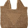 Hobo Handbags | Tellrain Beach Bags For Women Straw Woven Handbag Raffia Hobo Beach Tote Mesh Woven Crochet Summer Vacation Shoulder Purse