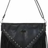 Hobo Handbags | IAMUHI Iamuhi Casual Rivets Fringed Shoulder Handbag For Women,Soft Vegan Leather Hippie Crossbody Purse Bag Hobo Bag