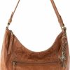 Hobo Handbags | The Sak The Sak Sequoia Hobo Bag In Leather, Single Shoulder Strap, Tobacco Floral Emboss