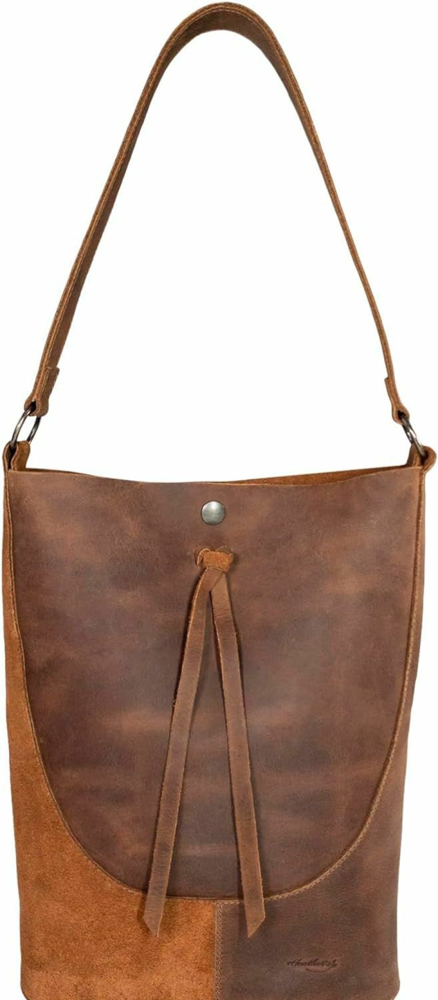 Hobo Handbags | Heather's Heather'S, Rustic Tote Bag For Women, Vintage Purse, Shoulder Bag With Strap, Travel Bag, Full Grain Leather, Handmade, Bourbon Brown