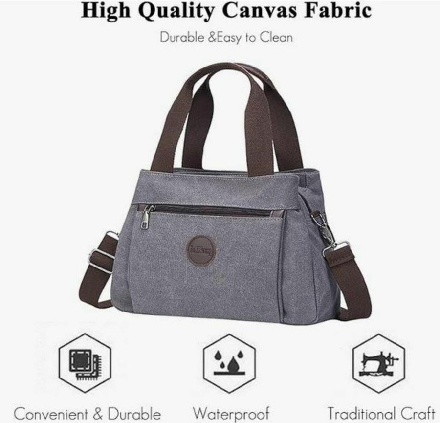 Hobo Handbags | Sealeffort Sealeffort Canvas Handbag Women Hobo Shoulder Bag Vintage Top Handle Crossbody Bag Satchel Bags For Women