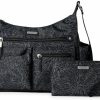 Hobo Handbags | Baggallini Baggallini Women'S Anywhere Large Hobo With Rfid, Midnight Blossom, One Size