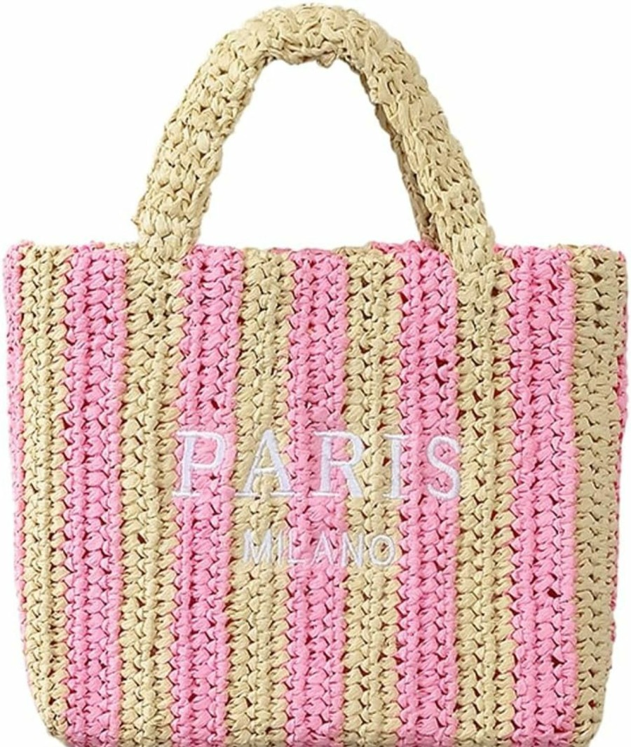 Hobo Handbags | Caistre Straw Tote Bag For Women Summer Bright Color Hobo Beach Bag Woven Crochet Straw Shoulder Bag For Travel Vacation