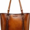 Hobo Handbags | Montana West Montana West Genuine Leather Bags For Women Tote Shoulder Purses Tassel Handbag