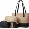 Hobo Handbags | AFPFA Women Fashion Shoulder Handbags Wallet Tote Bag Top Handle Satchel Hobo With Zipper Closure Set 3 Pcs