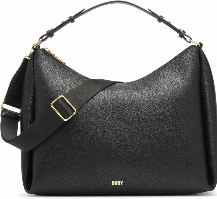 Hobo Handbags | DKNY Dkny Hailey Hobo Bag, Black/Gold