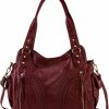 Hobo Handbags | Montana West Montana West Washed Leather Hobo Bags For Women Roomy Handbags With Crossbody Strap