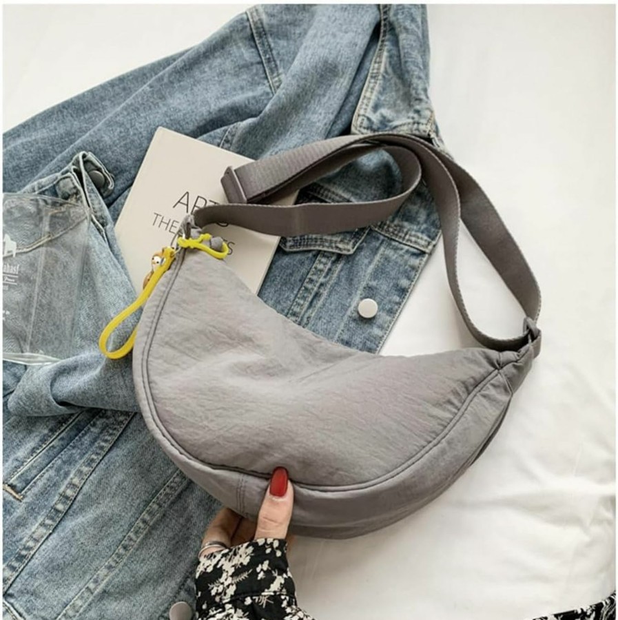 Hobo Handbags | OHHMNKK Crossbody Bag Hobo Crescent Bag With Mesh Storage Bag, Women Men Shoulder Bag Purse Dumpling Bag Adjustable Strap