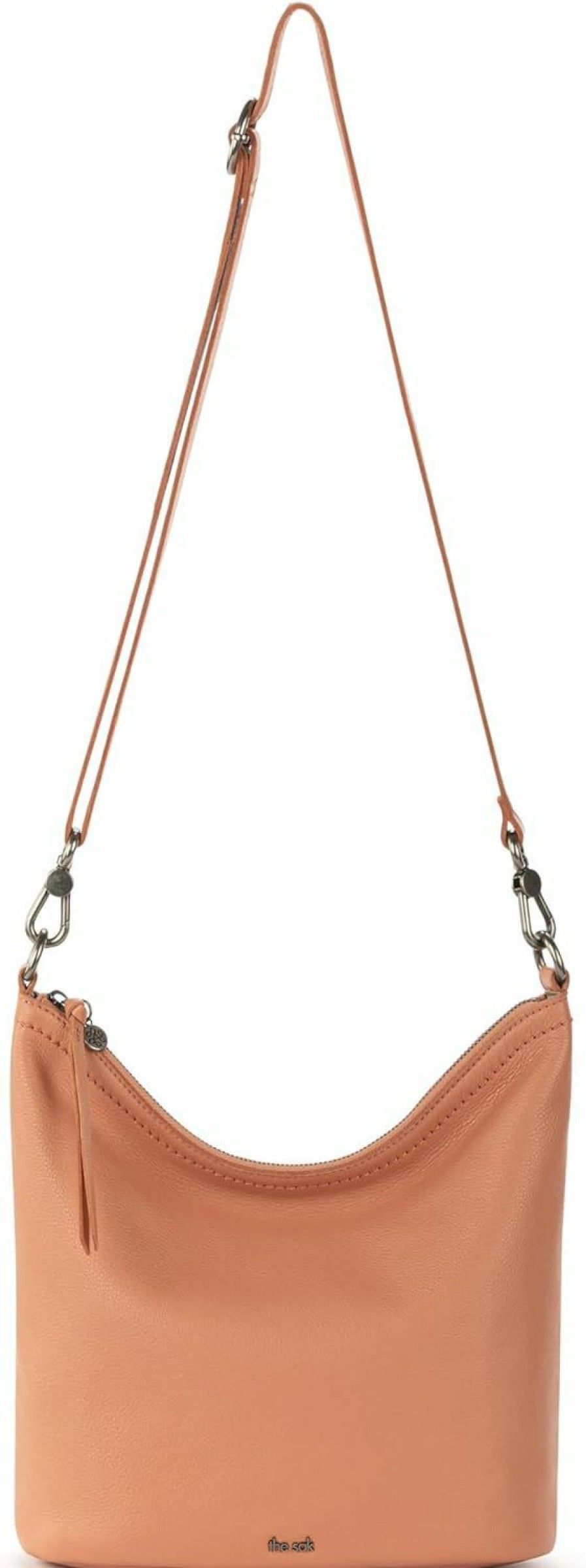 Hobo Handbags | The Sak The Sak Jasmine Small Hobo In Leather, Detachable Leather Shoulder Strap, Nectar