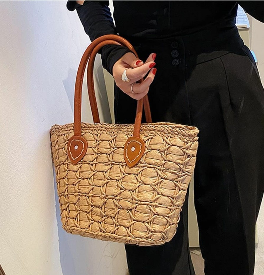 Hobo Handbags | Caissip Straw Bag For Women, Summer Beach Bag Cute Handwoven Hobo Handbag Corn Raffia Top Handle Bag Vacation Bag Basket Purse 2024