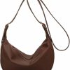 Hobo Handbags | SweatyRocks Sweatyrocks Women'S Medium Minimalist Pu Leather Hobo Bag Adjustable Strap Lightweight Crossbody Bags