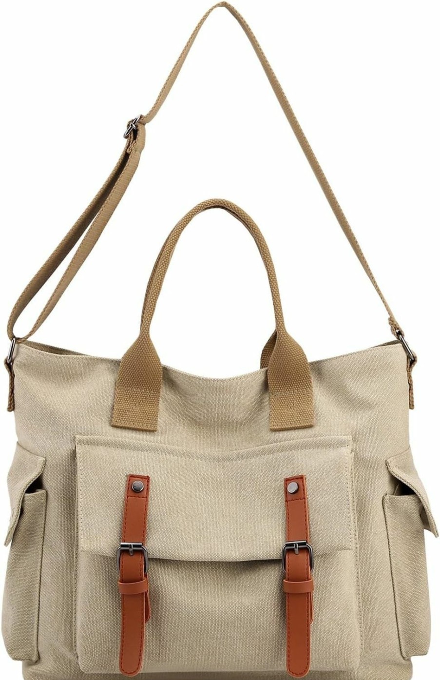 Hobo Handbags | Barsine Barsine Messenger Bag Canvas Tote Bag Casual Shoulder Bag Hobo Crossbody Bags With Multiple Pockets