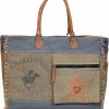 Hobo Handbags | CREATIVE LEATHER ART Cla 20 Inch Upcycle Canvas & Cowhide Leather Handbag For Women, Weekend Bag, Beach Bag For Women, Canvas Hobo Bag For Women, Canvas Tote Bag For Women'S