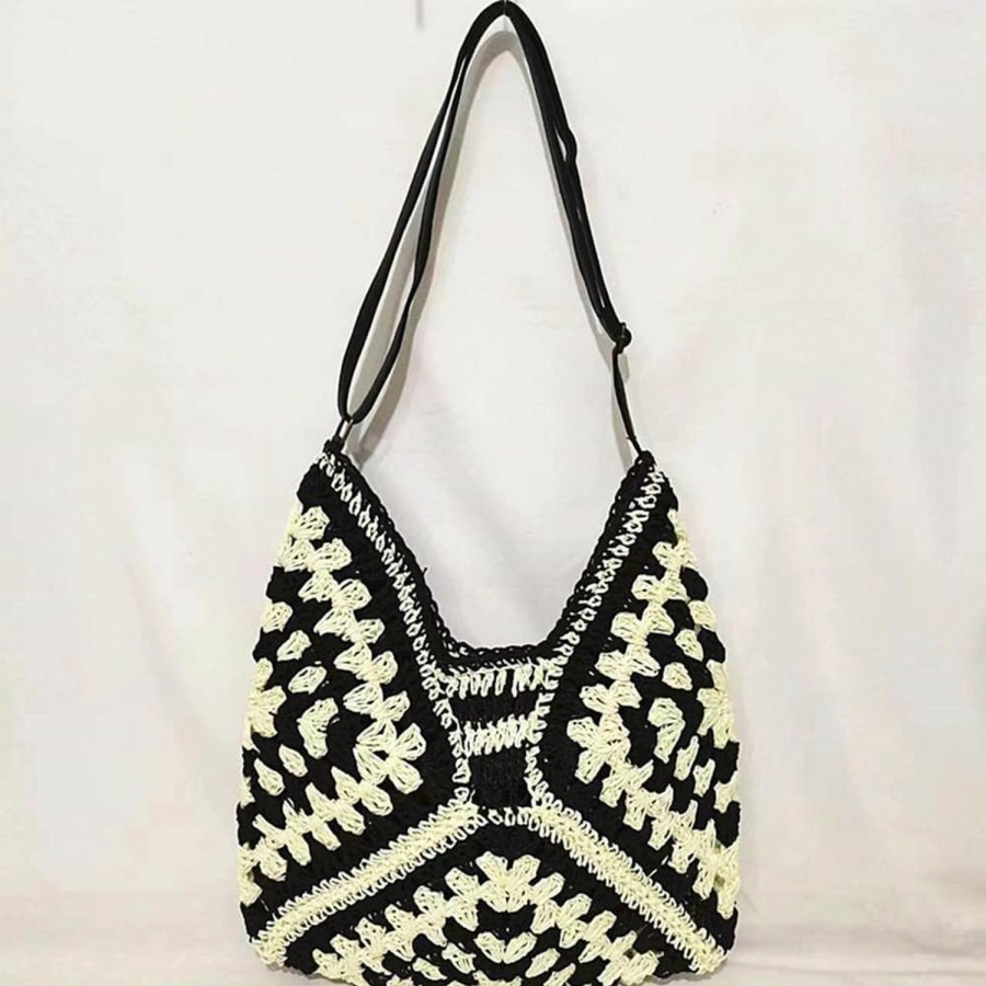 Hobo Handbags | HICARRY Hicarry Woven Tote Bag For Women Beach Travel Straw Crochet Shoulder Bags Large Summer Vacation Hobo Purse Handbag