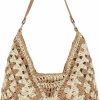 Hobo Handbags | UIXIZQ Straw Hobo Beach Bag For Women Girls, Woven Tote Bag Summer Crochet Shoulder Bag,Vintage Foldable Handbag For Travel Vacation