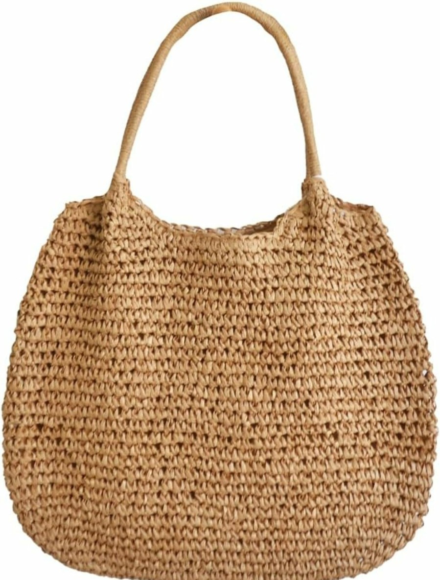 Hobo Handbags | Hzxsny Lightweight Straw Bag For Women, Straw Beach Bag Tote Bag, Large Woven Tote Straw Bags, Summer Beach Rattan Hobo Handbag 2024