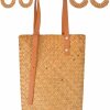 Hobo Handbags | QZUnique Qzunique Women Straw Woven Bag Summer Shoulder Bag Beach Purse Hobo Vacation Straw Clutch Handbag With 2 Rattan Boho Tropical Earrings