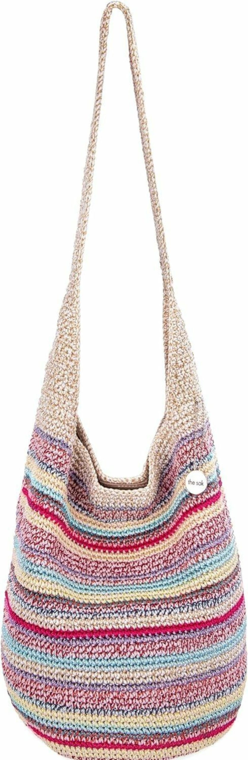 Hobo Handbags | The Sak The Sak 120 Hobo Bag In Crochet, Large Purse With Single Shoulder Strap, Eden Stripe