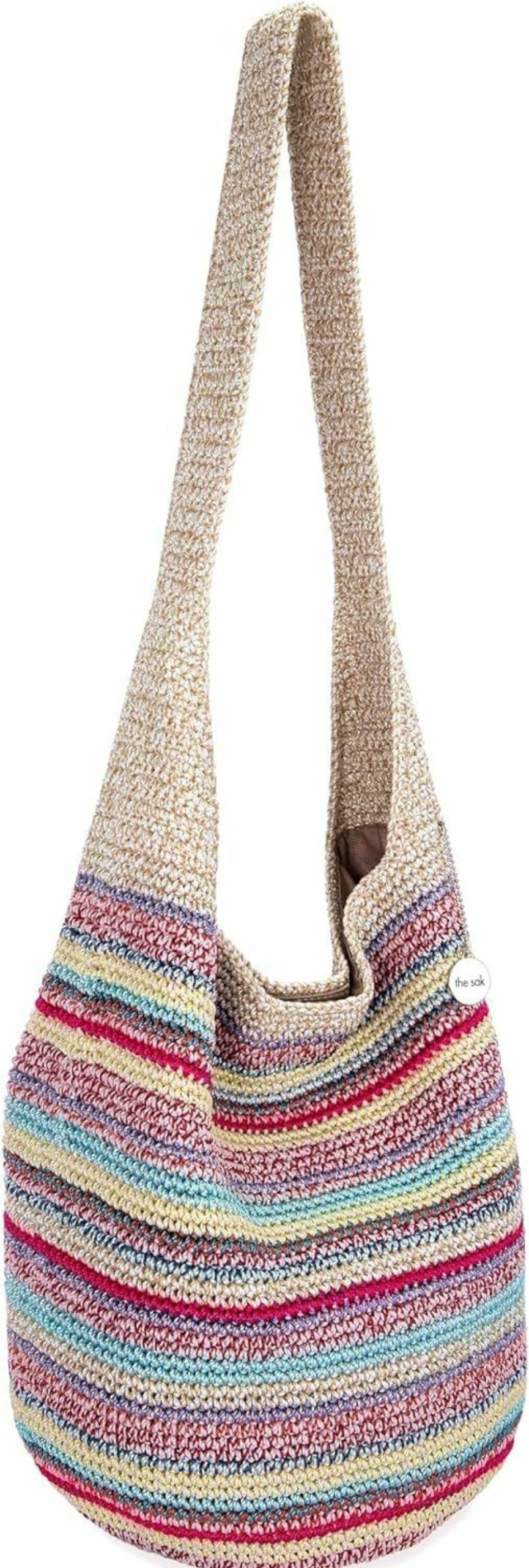 Hobo Handbags | The Sak The Sak 120 Hobo Bag In Crochet, Large Purse With Single Shoulder Strap, Eden Stripe