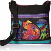 Hobo Handbags | Zeckos Zeckos Laurel Burch Artistic Totes Crossbody 10 Inch X 10 Inch Dog Hobo Canvas Handbag