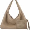 Hobo Handbags | KDranxi Woven Leather Hobo Bag With Purse For Women Top-Handle Shoulder Bag, Tote Bags For Women Large Capacity Soft Handbag