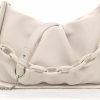 Hobo Handbags | EDRLIO Clutch Purses For Women Shoulder Bag Soft Leather Pleated Cloud Hobo Bags Mini Crossbody Bags Evening Bag White Clutch Purse Handbags With Zipper Closure