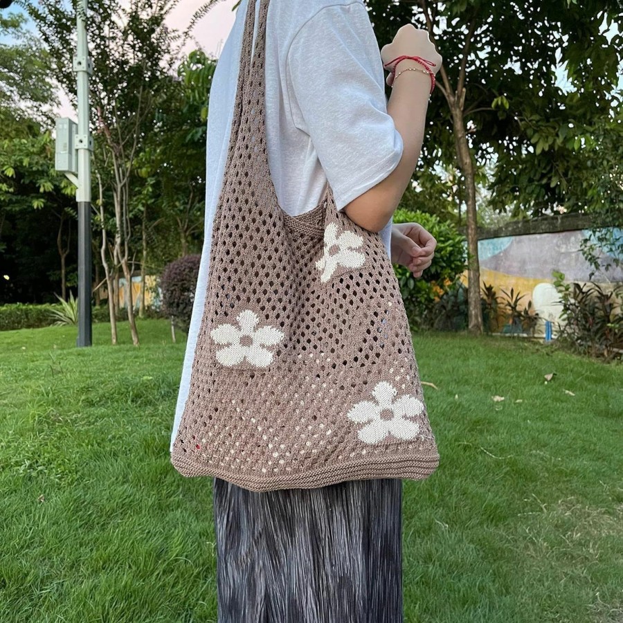 Hobo Handbags | GGOOB Crochet Tote Bag Fairycore Hobo Bag For Women Fairy Grunge Aesthetic Tote Bag Fairy Grunge Accessories