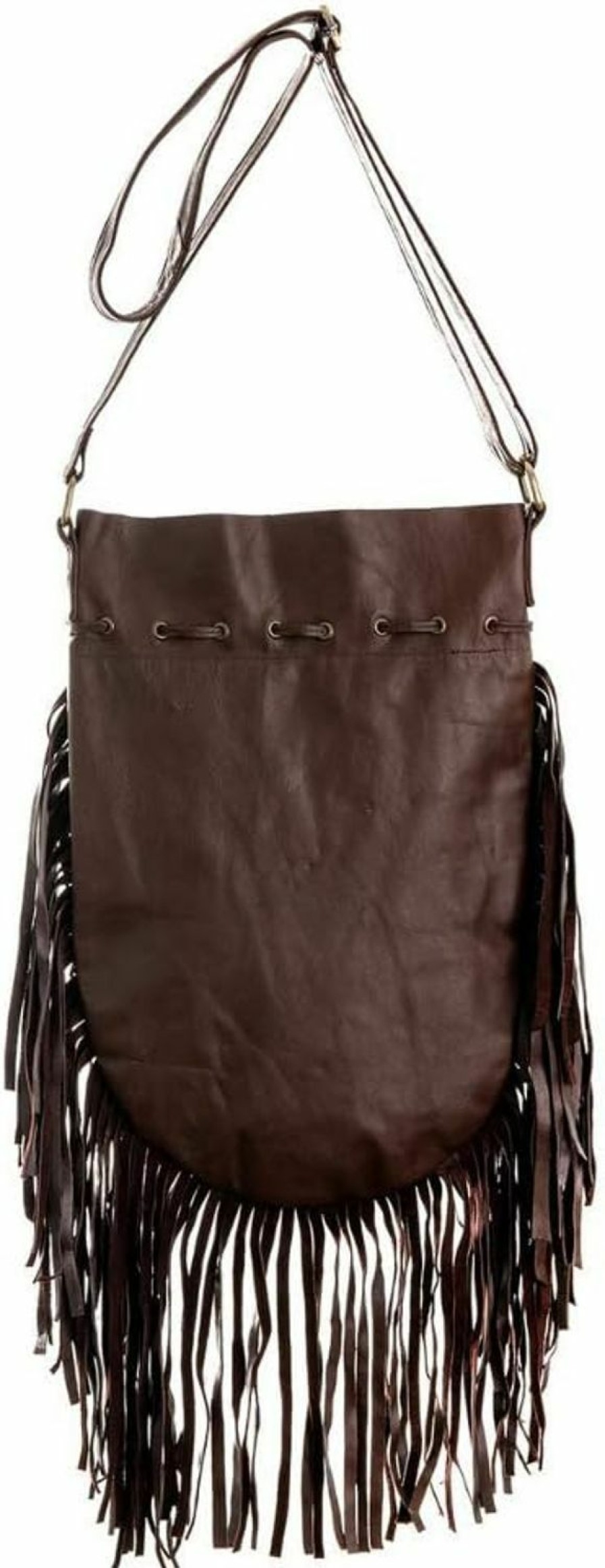 Hobo Handbags | BohoBags Official Boho Bag Round L | Real Leather | Fringe Purse | Bohemian Bags