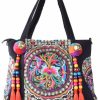 Hobo Handbags | VINTAGE EMBROIDERY V.E. Canavas Shoulder Handbags For Women,Ladies Ethnic Travel Bohemian Bags Tote With Bling Sequins Phoenix Embroidered