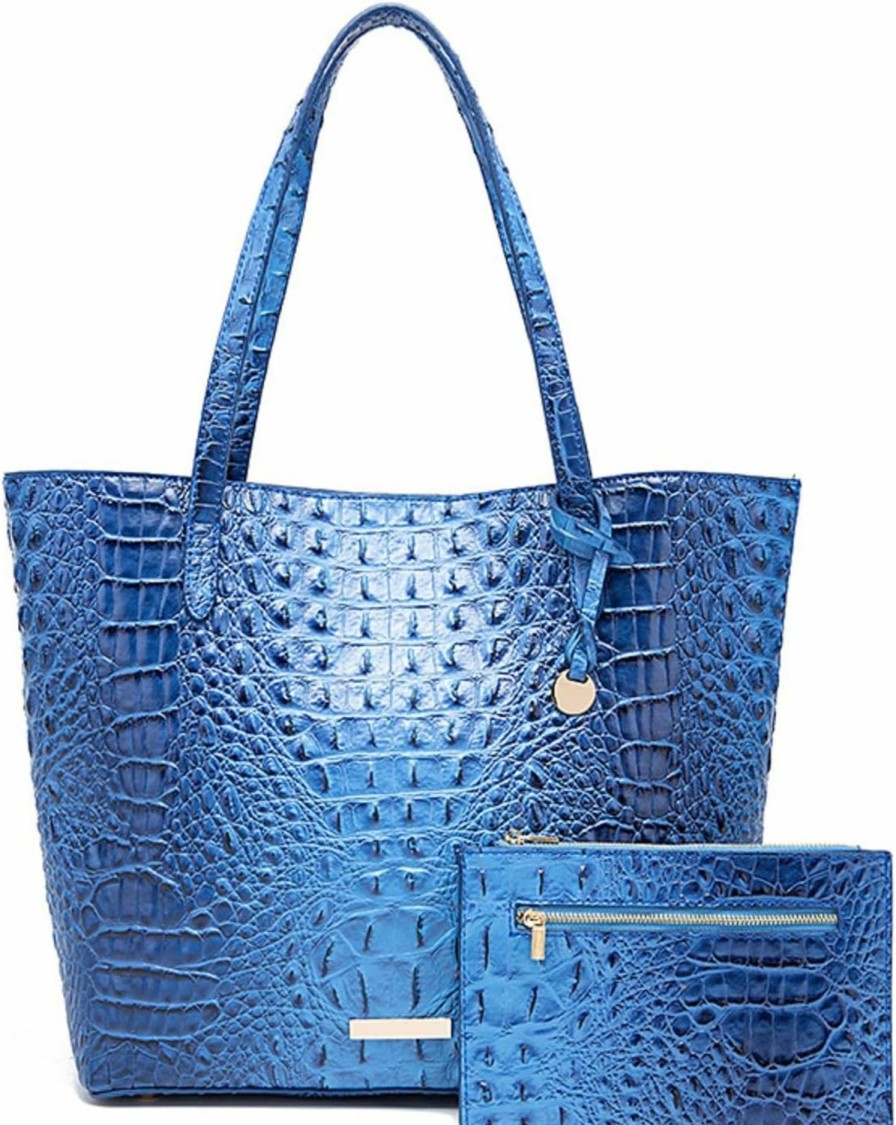 Hobo Handbags | ZOSIVEB Leather Crocodile-Embossed Pattern With Women Handbags Large Tote Shoulder Bag Top Handle Satchel Hobo