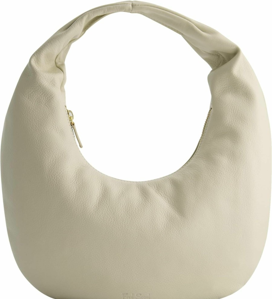 Hobo Handbags | Concept One Fred Segal Women'S Shoulder Bag, Leather Travel Side Purse Hobo Handbag, Off White