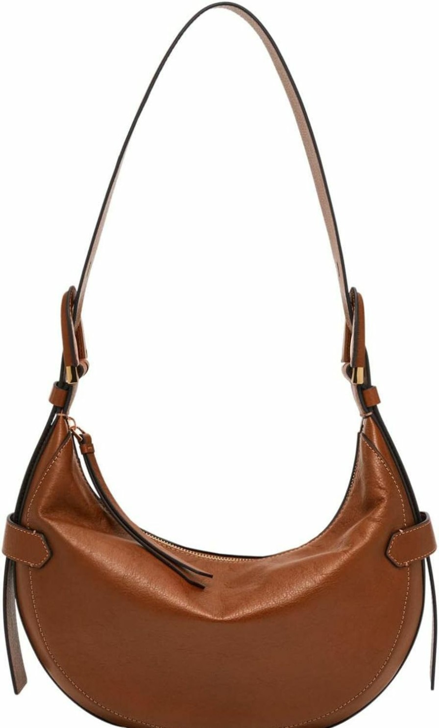 Hobo Handbags | Fossil Fossil Women'S Harwell Leather Hobo Purse Handbag For Women