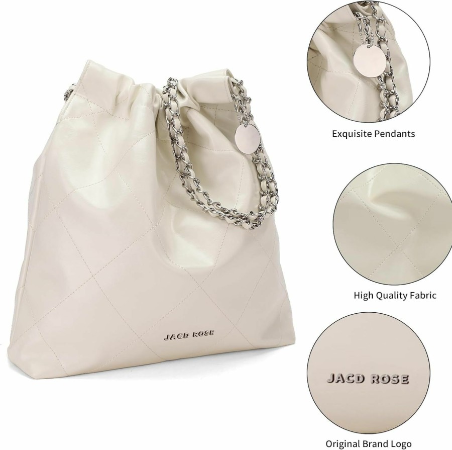 Hobo Handbags | JACD Women Drawstring Bucket Tote Crossbody Bag, Drawstring Soft Vegan Leather Shoulder Bags Lightweight Handbag