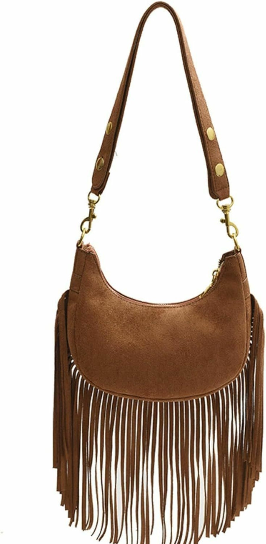 Hobo Handbags | Tekzitfuir Tekzitfuir Women Fringe Hippie Crossbody Bag Faux Suede Shoulder Bag Hobo Tassel Messenger Bag Boho Purse