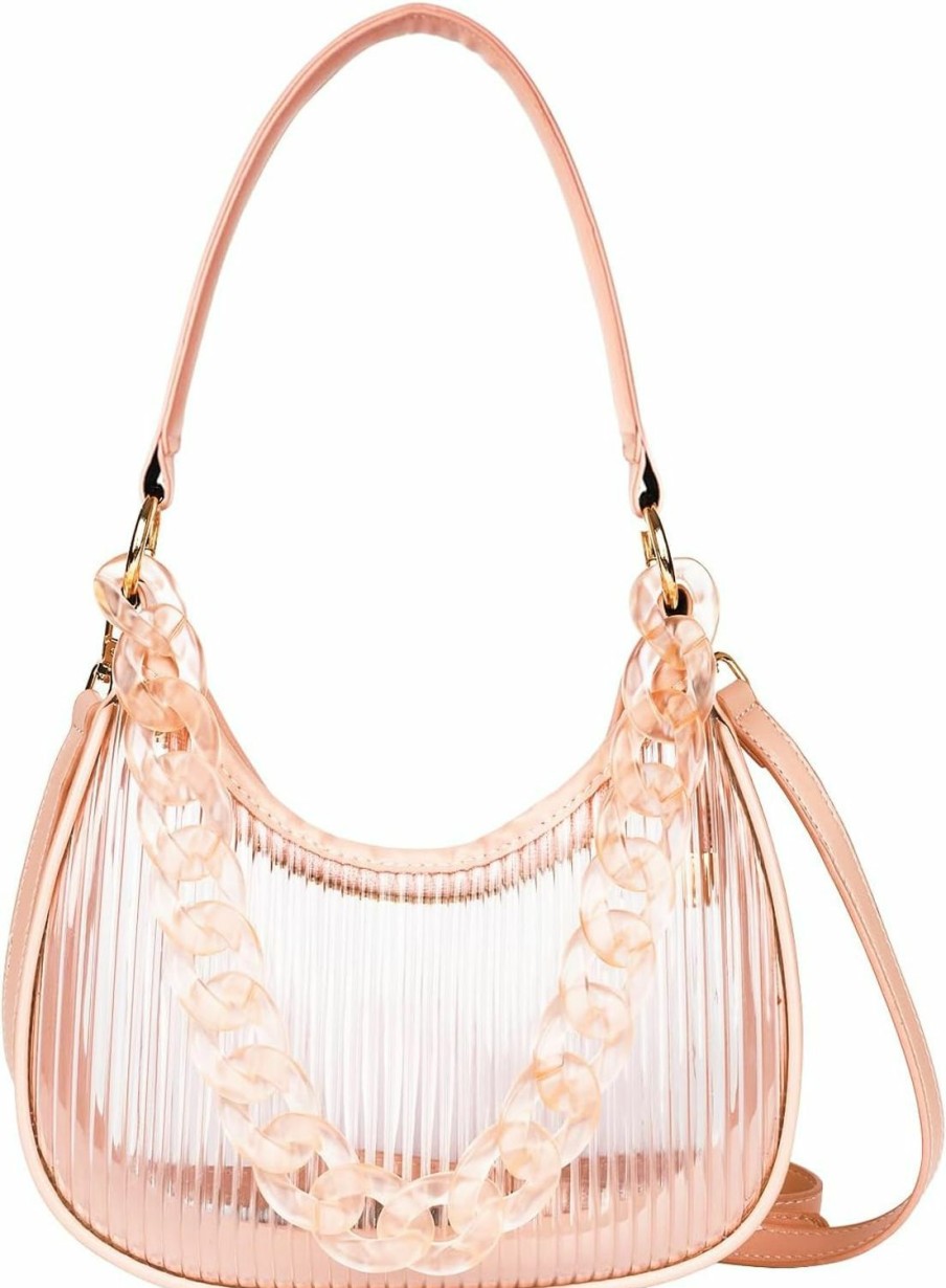 Hobo Handbags | Joryin Joryin Clear Bag Stadium Approved Clear Purse For Women Crossbody Handbag Shoulder Bag Zipper Hobo Bag Purse