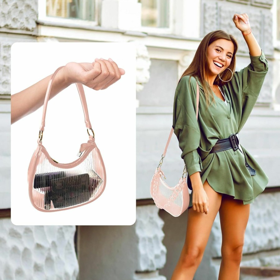 Hobo Handbags | Joryin Joryin Clear Bag Stadium Approved Clear Purse For Women Crossbody Handbag Shoulder Bag Zipper Hobo Bag Purse