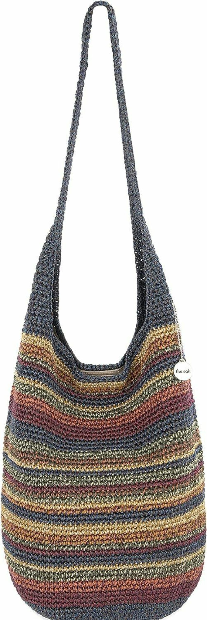 Hobo Handbags | The Sak The Sak 120 Hobo Bag In Crochet, Large Purse With Single Shoulder Strap, Woodland Stripe