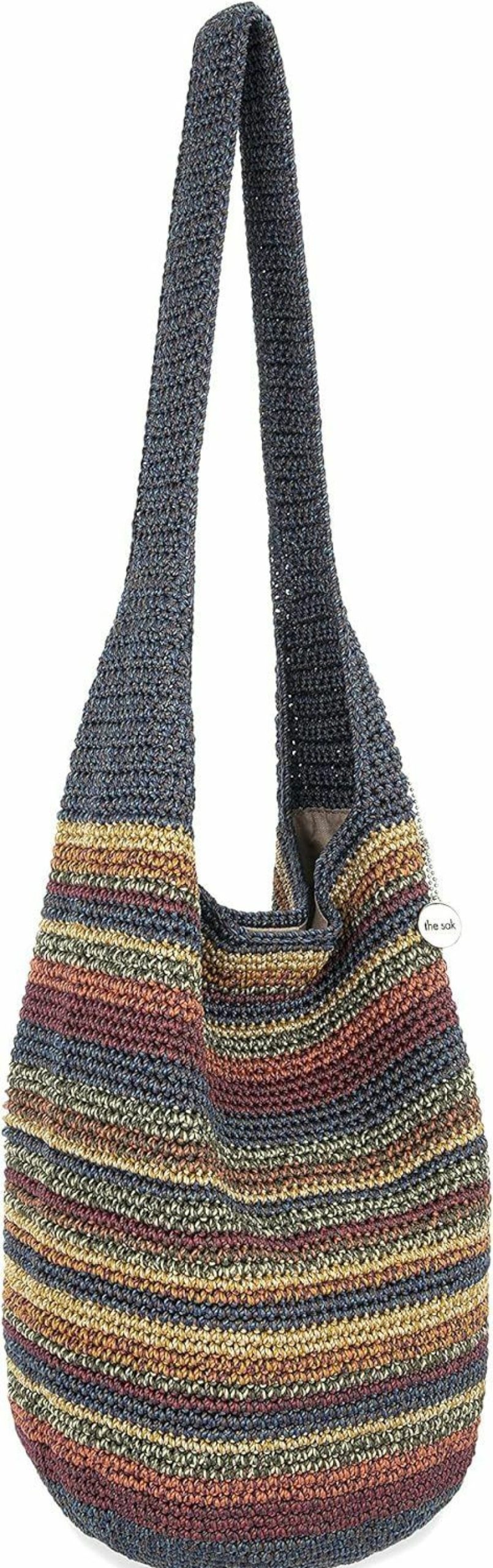 Hobo Handbags | The Sak The Sak 120 Hobo Bag In Crochet, Large Purse With Single Shoulder Strap, Woodland Stripe