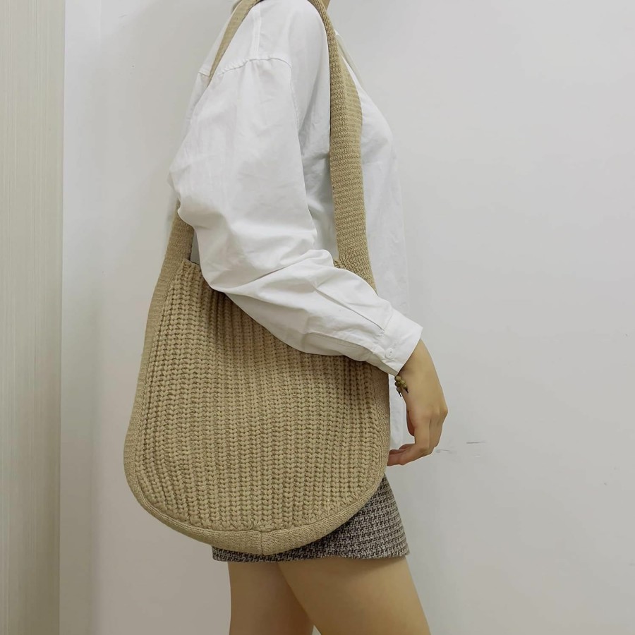 Hobo Handbags | Didida Hobo Knit Crochet Tote Bag For Women Handmade Woven Aesthetic Women'S Cute Casual High Capacity Shoulder Handbags