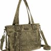 Hobo Handbags | Montana West Montana West Tote Bag For Women Washed Leather Multi Pocket Shoulder Purses With Crossbody Strap