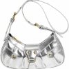 Hobo Handbags | JACE Y2K Purse For Women, Silver Metallic Crossbody Shoulder Bag, Punk Hobo Bag Tote Handbag Satchel Bag