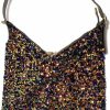 Hobo Handbags | Mazeology Black Glitter Sequin Fashionable Woman'S Large Hobo Handbag, Sparkle Shoulder Bag