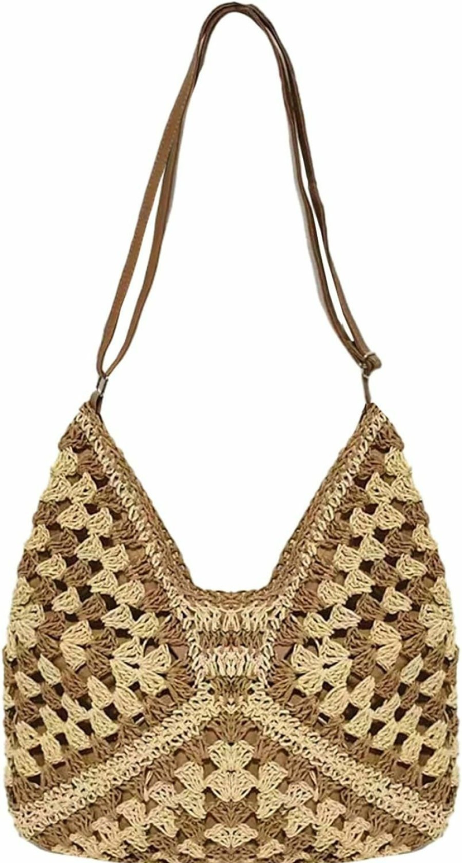 Hobo Handbags | Tellrain Straw Hobo Bags For Women Summer Beach Tote Purse Crochet Hobo Shoulder Everything Holiday Work Everyday Handbag