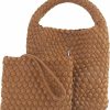 Hobo Handbags | OUYGZOU Ouygzou Fashion Tote Satchel Ladies Woven Hobo Handbags Adjustable Shoulder Bucket Bag Top-Handle With Purse For Women