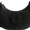 Hobo Handbags | True Religion True Religion Women'S Shoulder Bag Purse, Crescent Hobo Handbag With Adjustable Removable Strap And Horseshoe Logo, Black