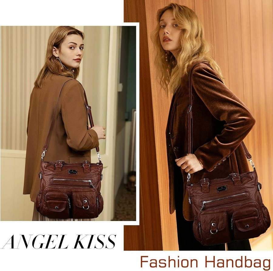 Hobo Handbags | Angel Kiss Angelkiss Purses And Handbag For Women Soft Leather Hobo Bags Satchel Shoulder Bags Ladies Tote Crossbody Bag