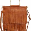 Hobo Handbags | Ayliss Ayliss Women Fringe Tassel Crossbody Bag Leather Shoulder Bag Hobo Handbag