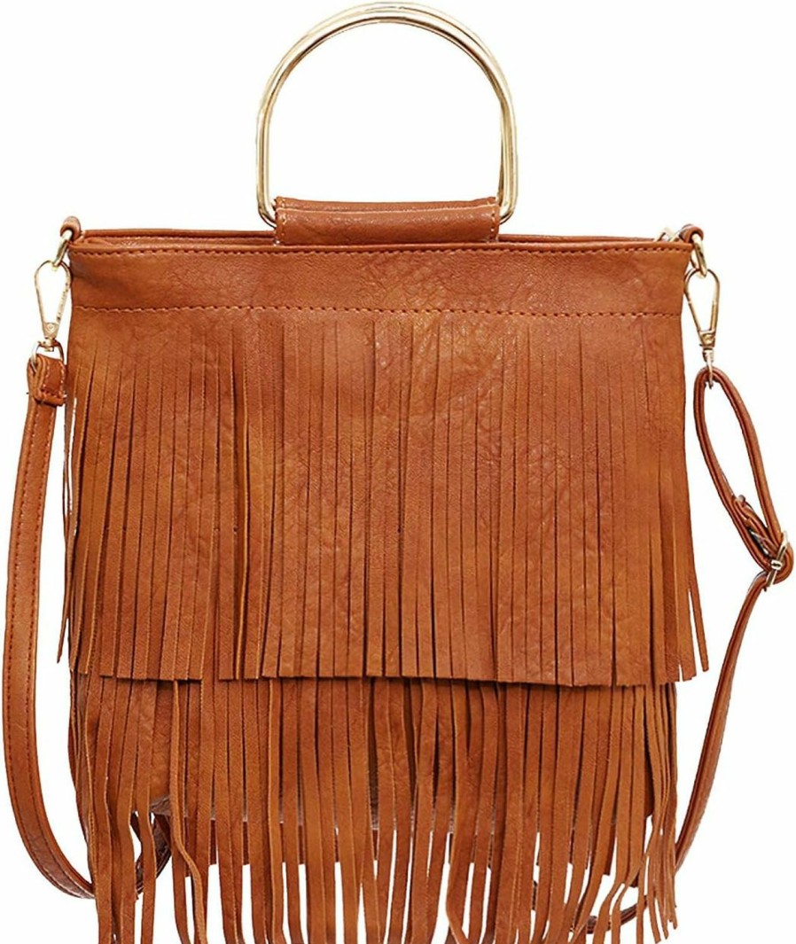 Hobo Handbags | Ayliss Ayliss Women Fringe Tassel Crossbody Bag Leather Shoulder Bag Hobo Handbag